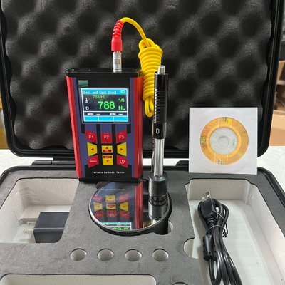 धातु के लिए रंग एलसीडी रिचार्जेबल बैटरी पोर्टेबल कठोरता परीक्षक अनुकूलित सामग्री