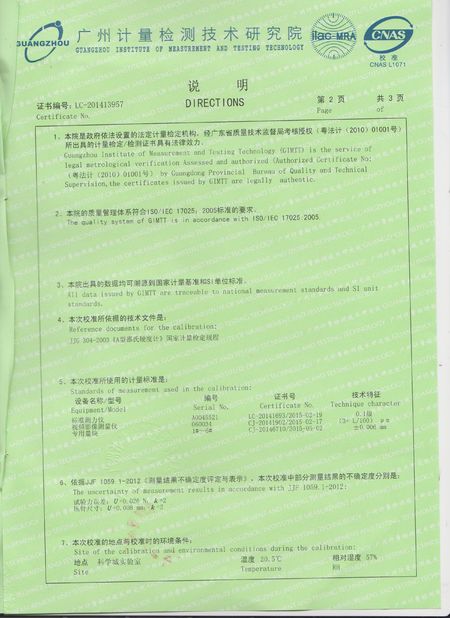 चीन HUATEC GROUP CORPORATION प्रमाणपत्र